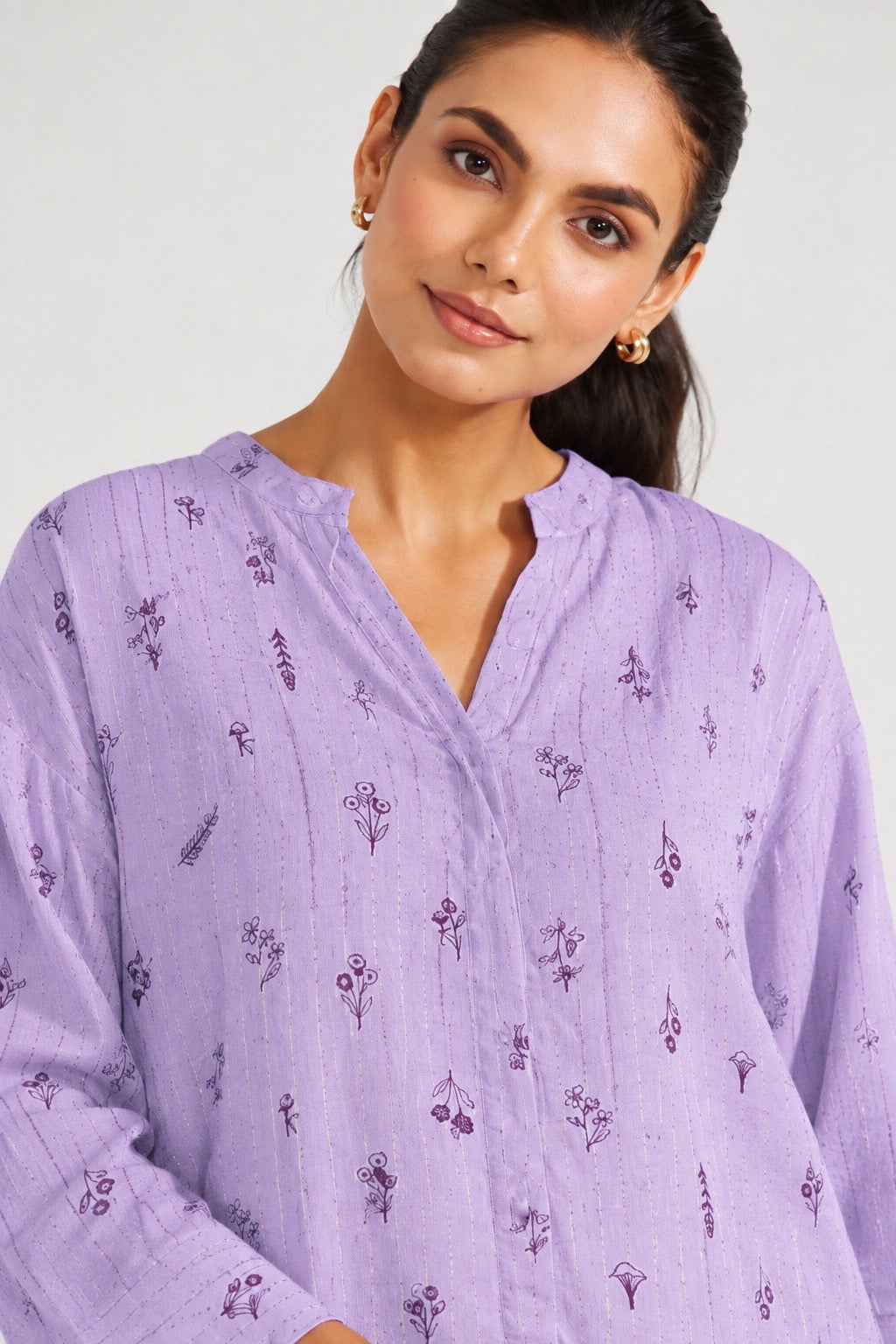 Lavender Breeze Relaxed Fit Shirt