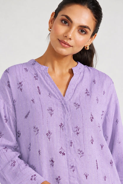 Lavender Breeze Relaxed Fit Shirt