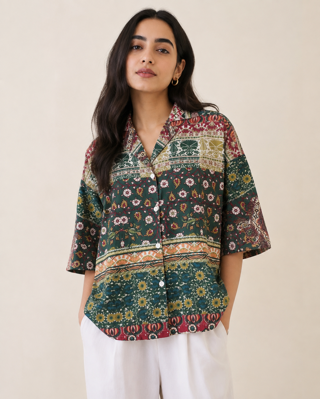 Bohemian Printed Boxy Fit Shirt
