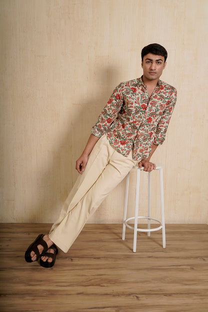 Paisely Hand block printed Shirt