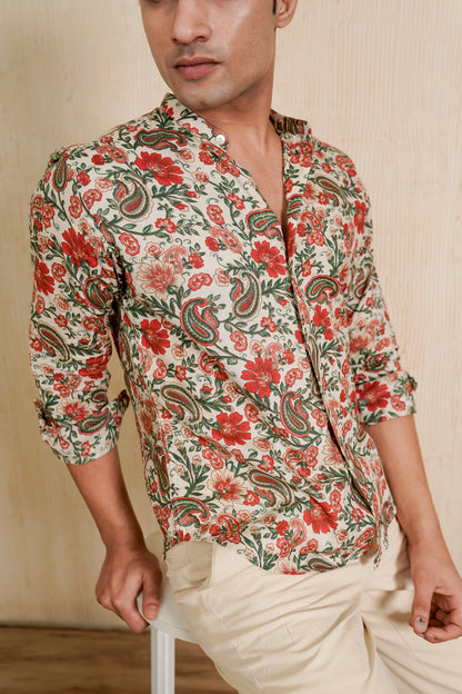 Paisely Hand block printed Shirt