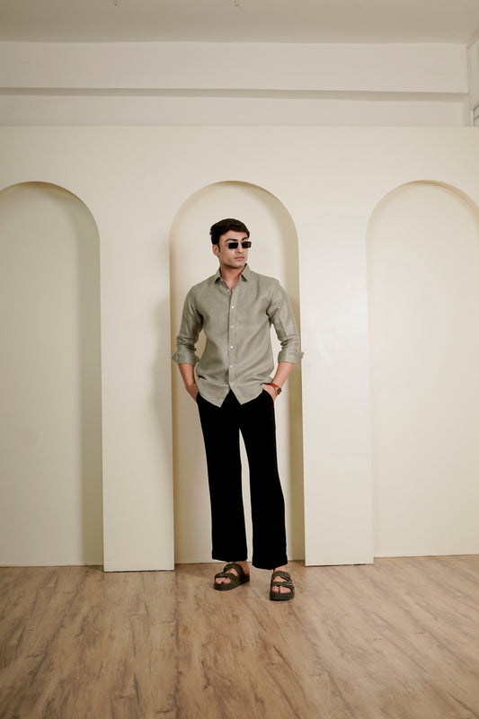 Olive Linen Shirt