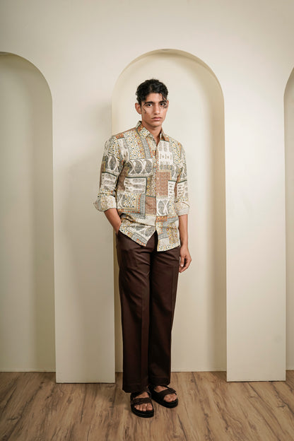 Regular Fit Brown Trousers