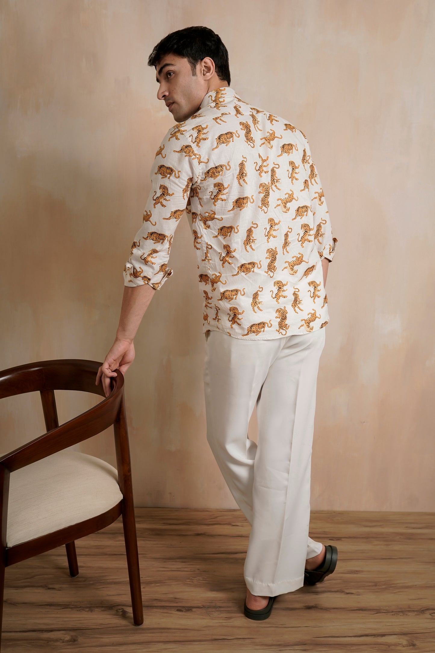Regular Fit White Trousers