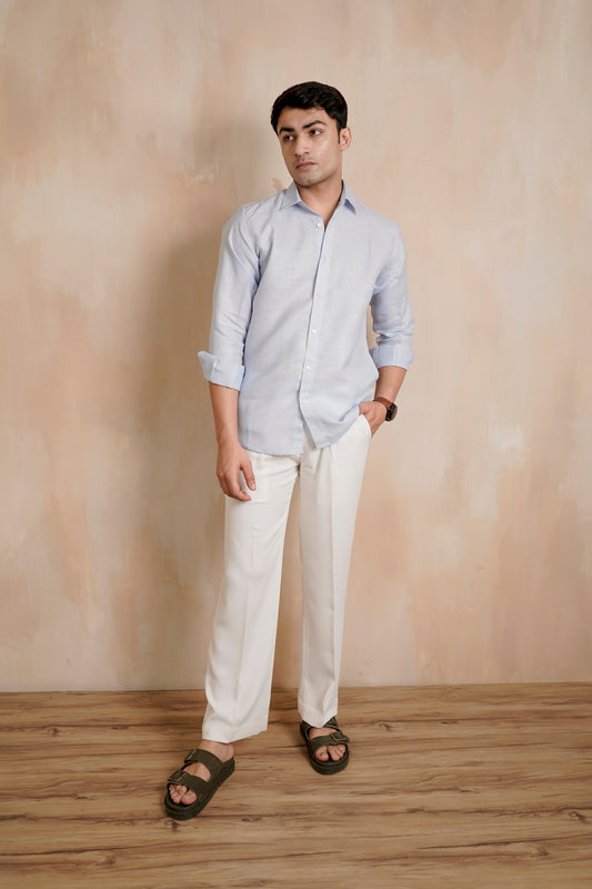 Soft Blue Linen Shirt