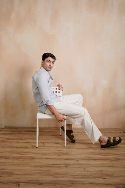 Soft Blue Linen Shirt