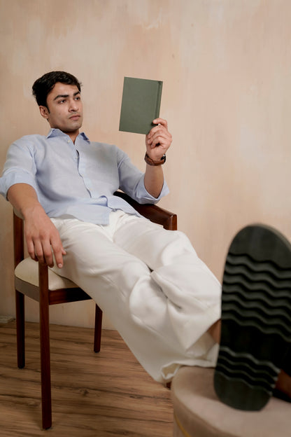 Soft Blue Linen Shirt
