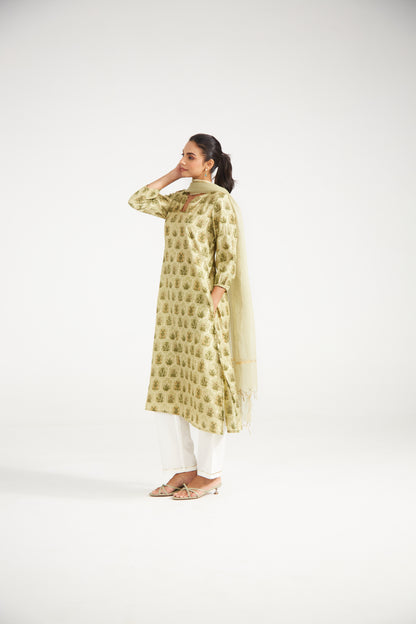 Sage Printed Suit Set (Set Of Three)
