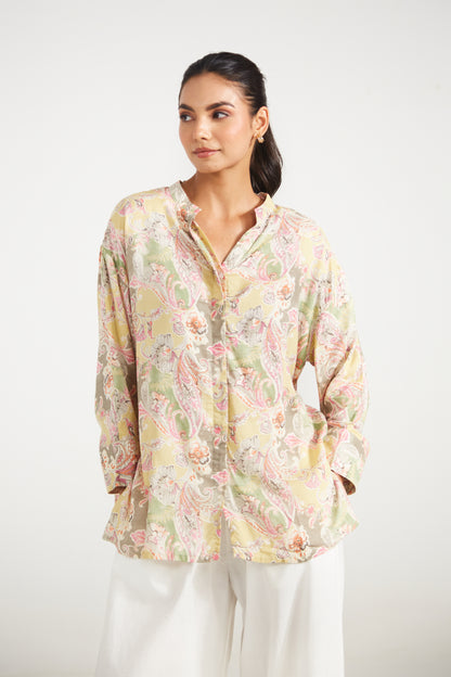 Pastel Paisley Relaxed Fit Shirt