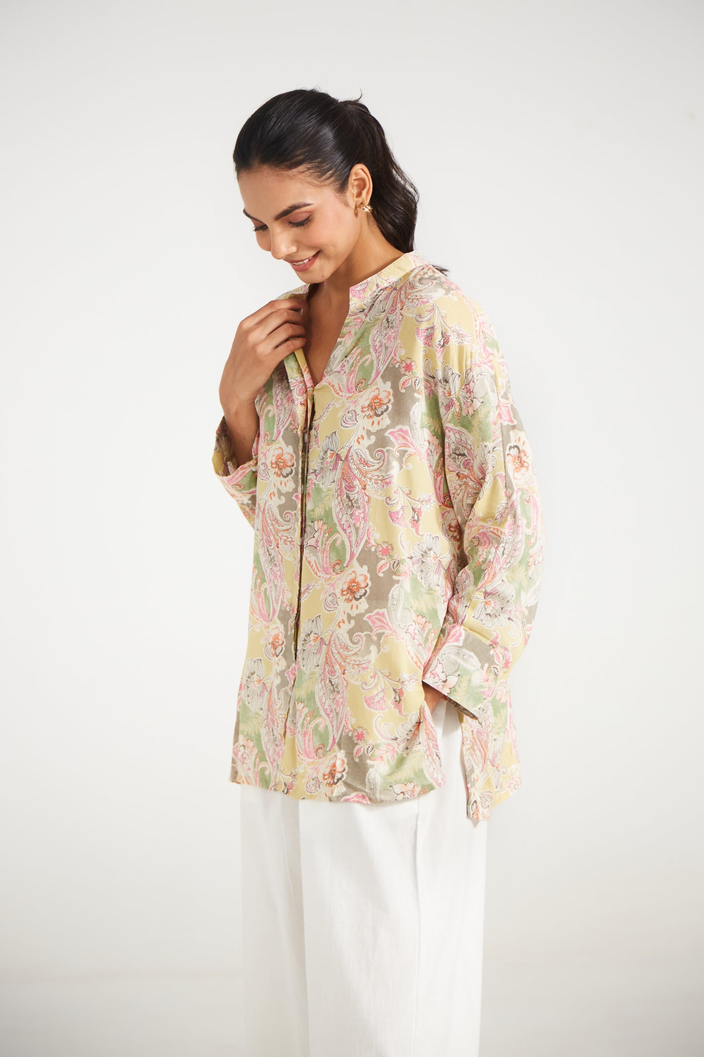 Pastel Paisley Relaxed Fit Shirt