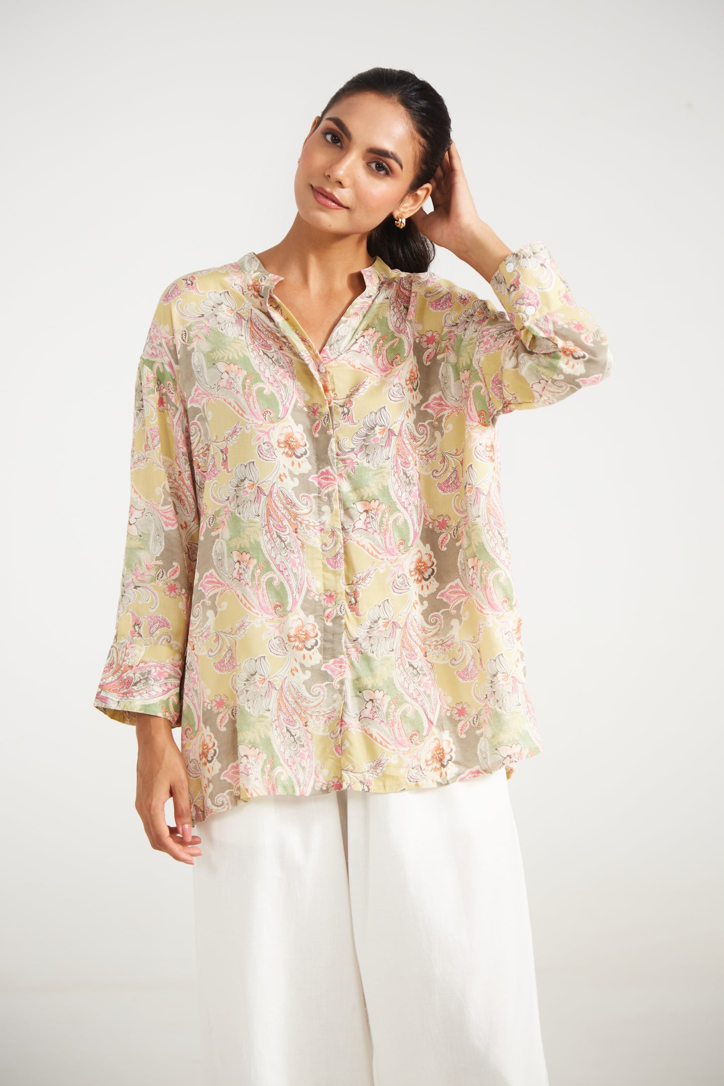 Pastel Paisley Relaxed Fit Shirt