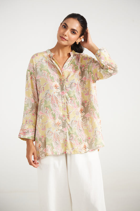 Pastel Paisley Relaxed Fit Shirt