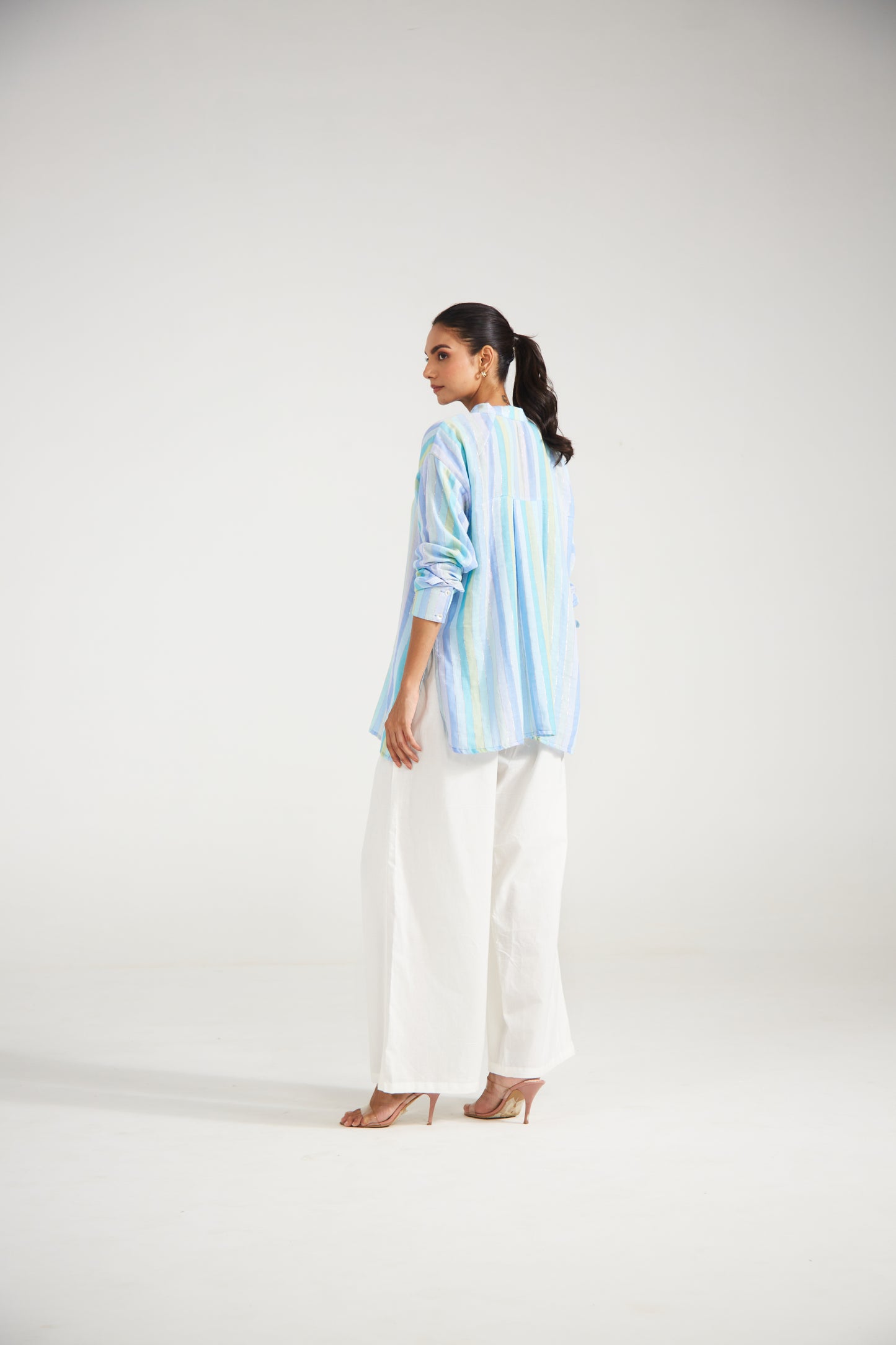 Blue Striped Relaxed Fit Shirt