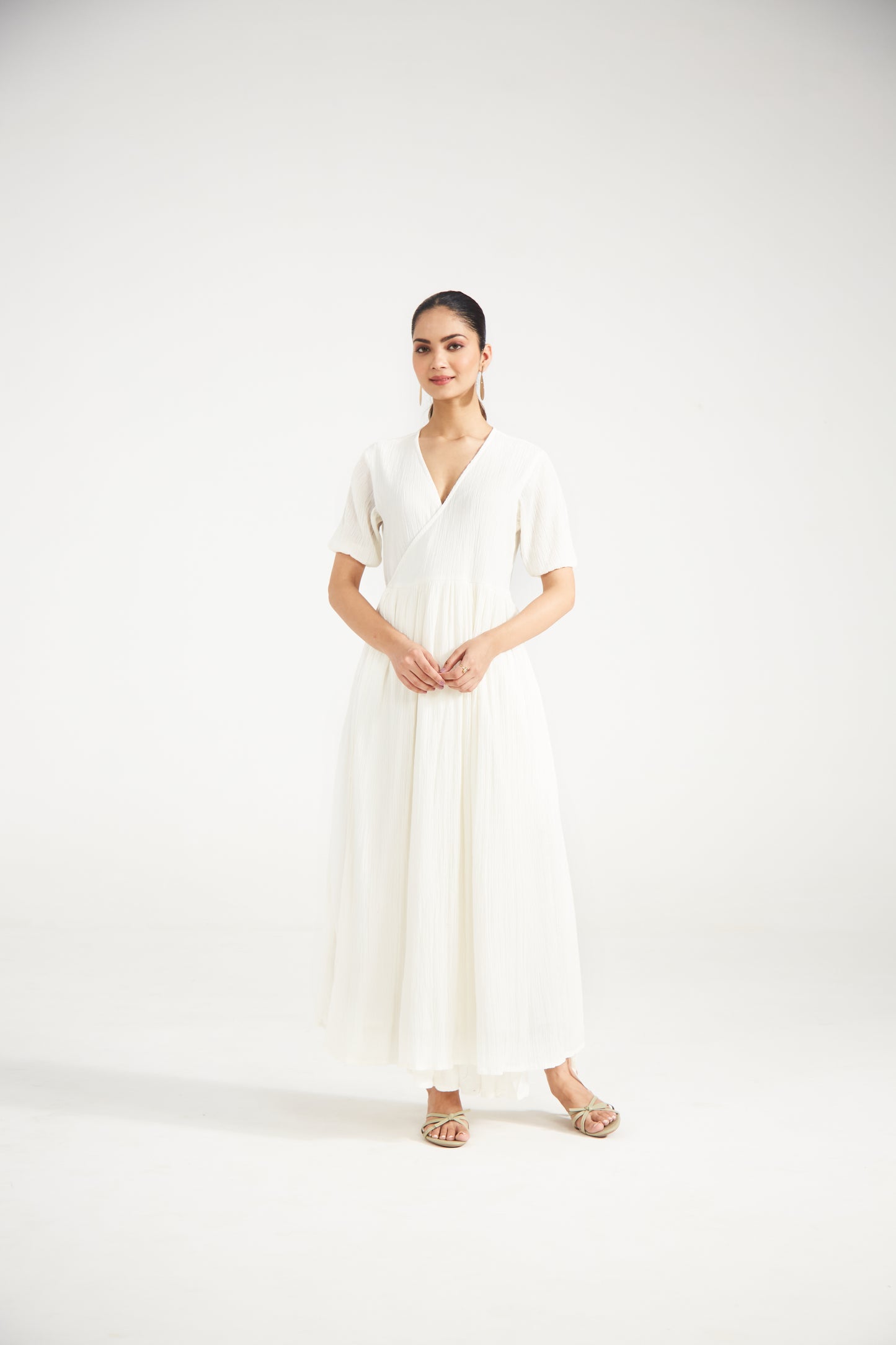 White Wrap Maxi Dress