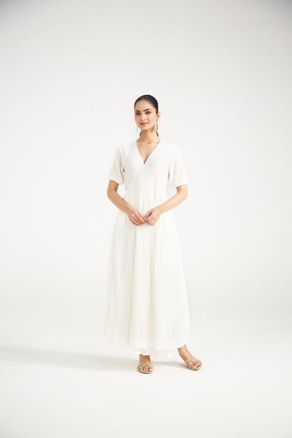 White Wrap Maxi Dress