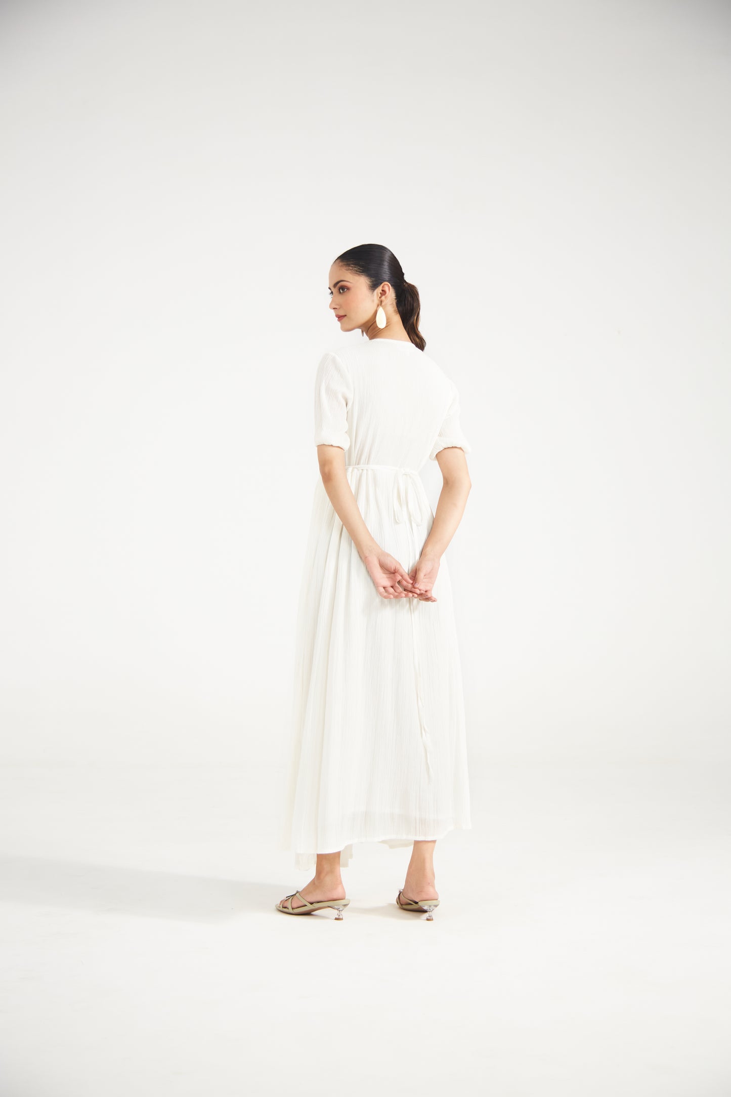 White Wrap Maxi Dress