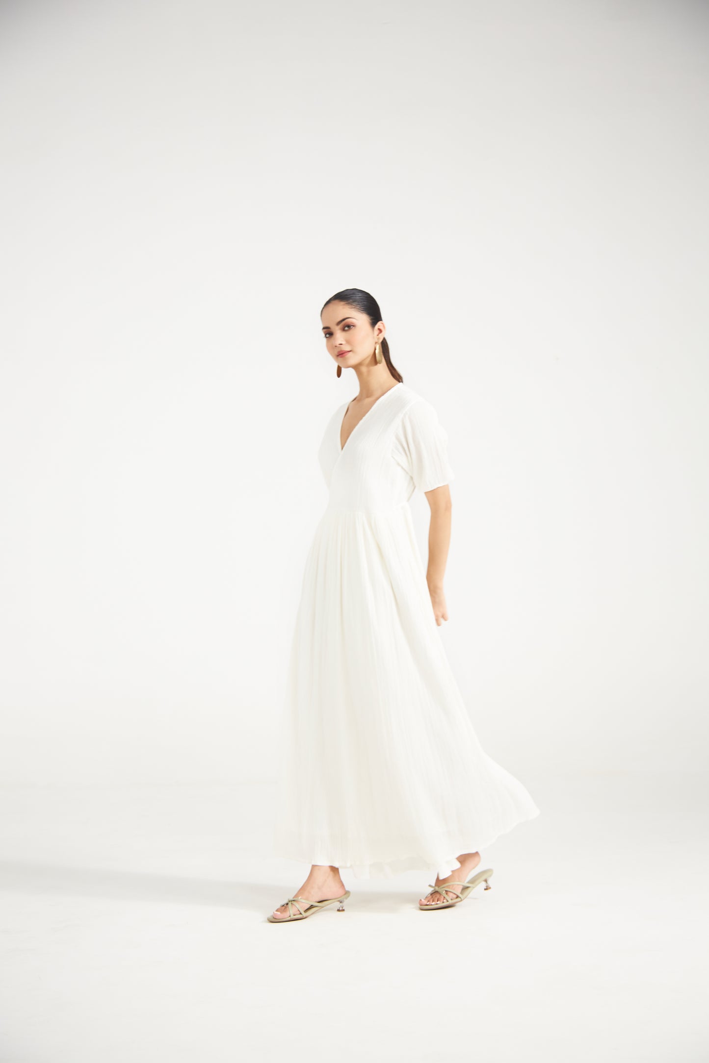 White Wrap Maxi Dress