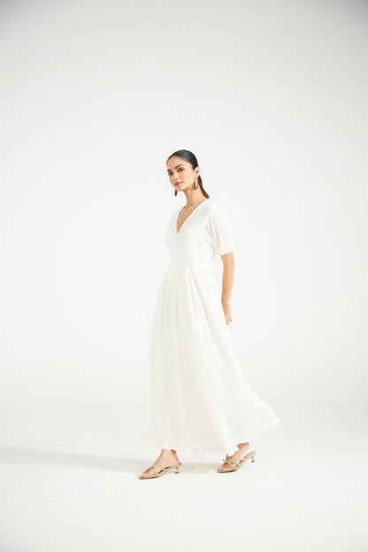 White Wrap Maxi Dress