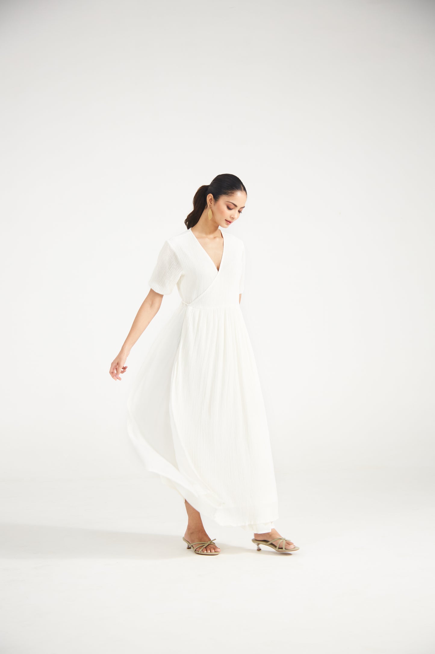 White Wrap Maxi Dress
