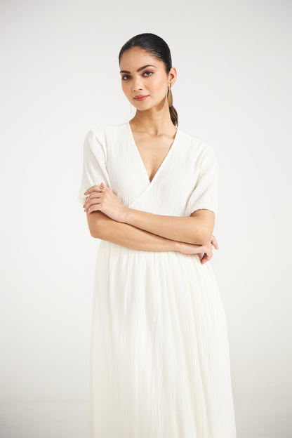 White Wrap Maxi Dress