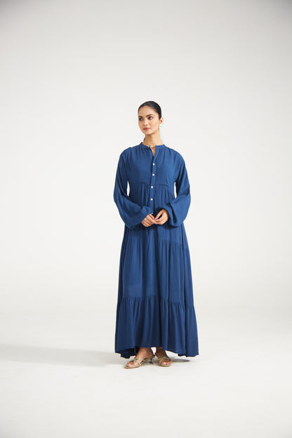 Indigo Blue Tiered Dress