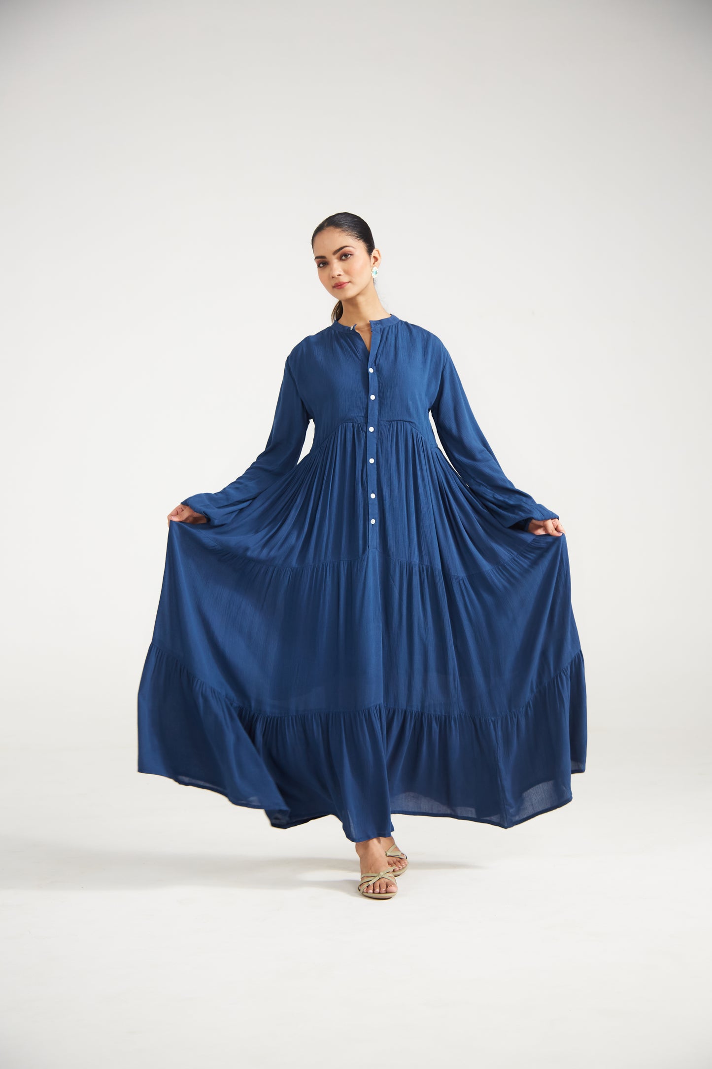 Indigo Blue Tiered Dress