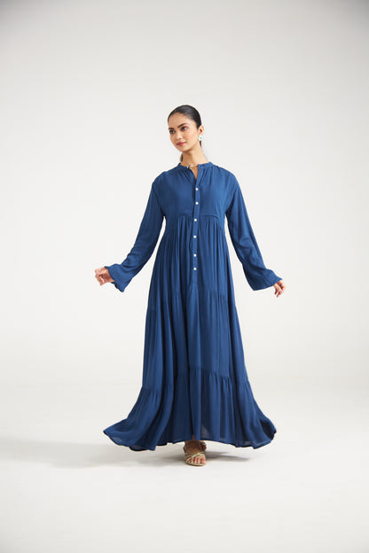 Indigo Blue Tiered Dress