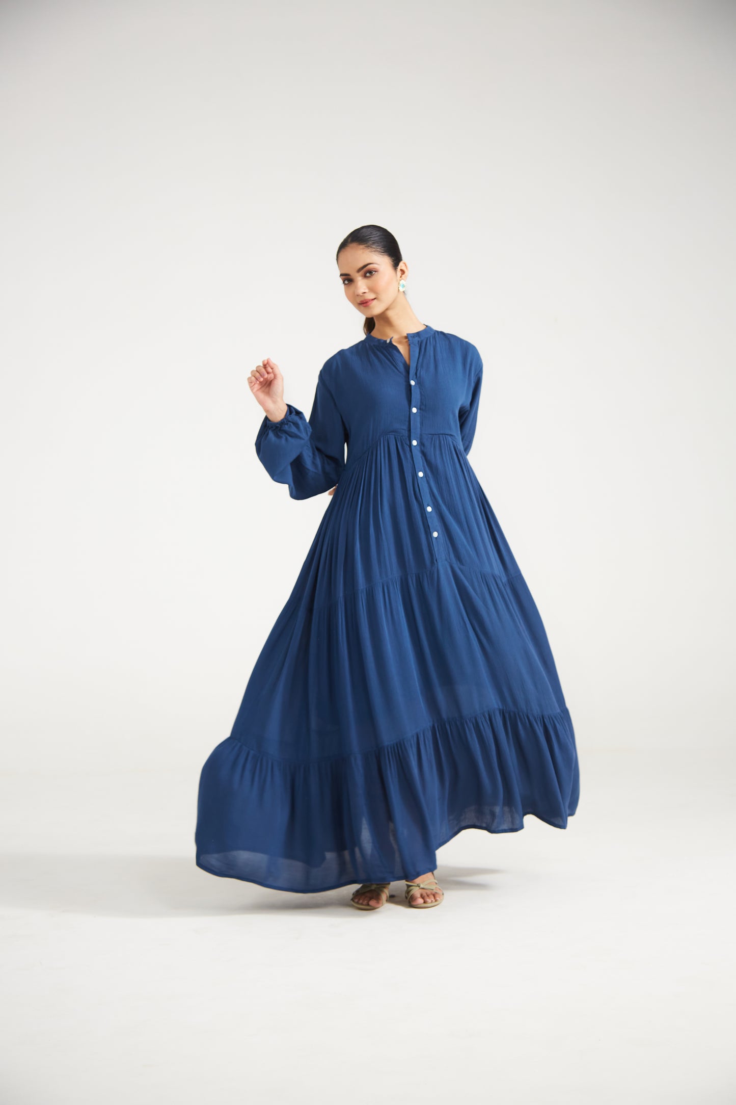 Indigo Blue Tiered Dress