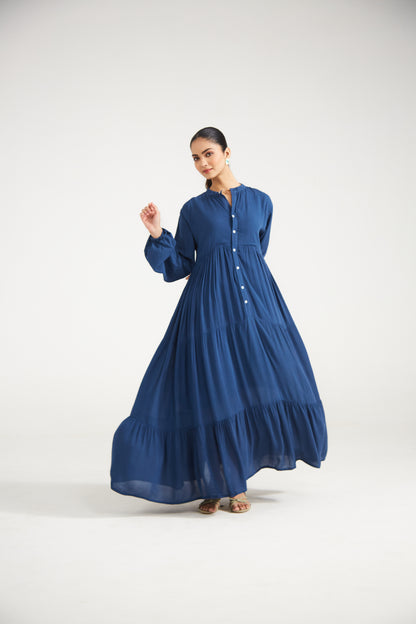 Indigo Blue Tiered Dress