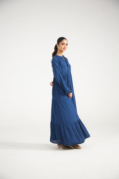 Indigo Blue Tiered Dress