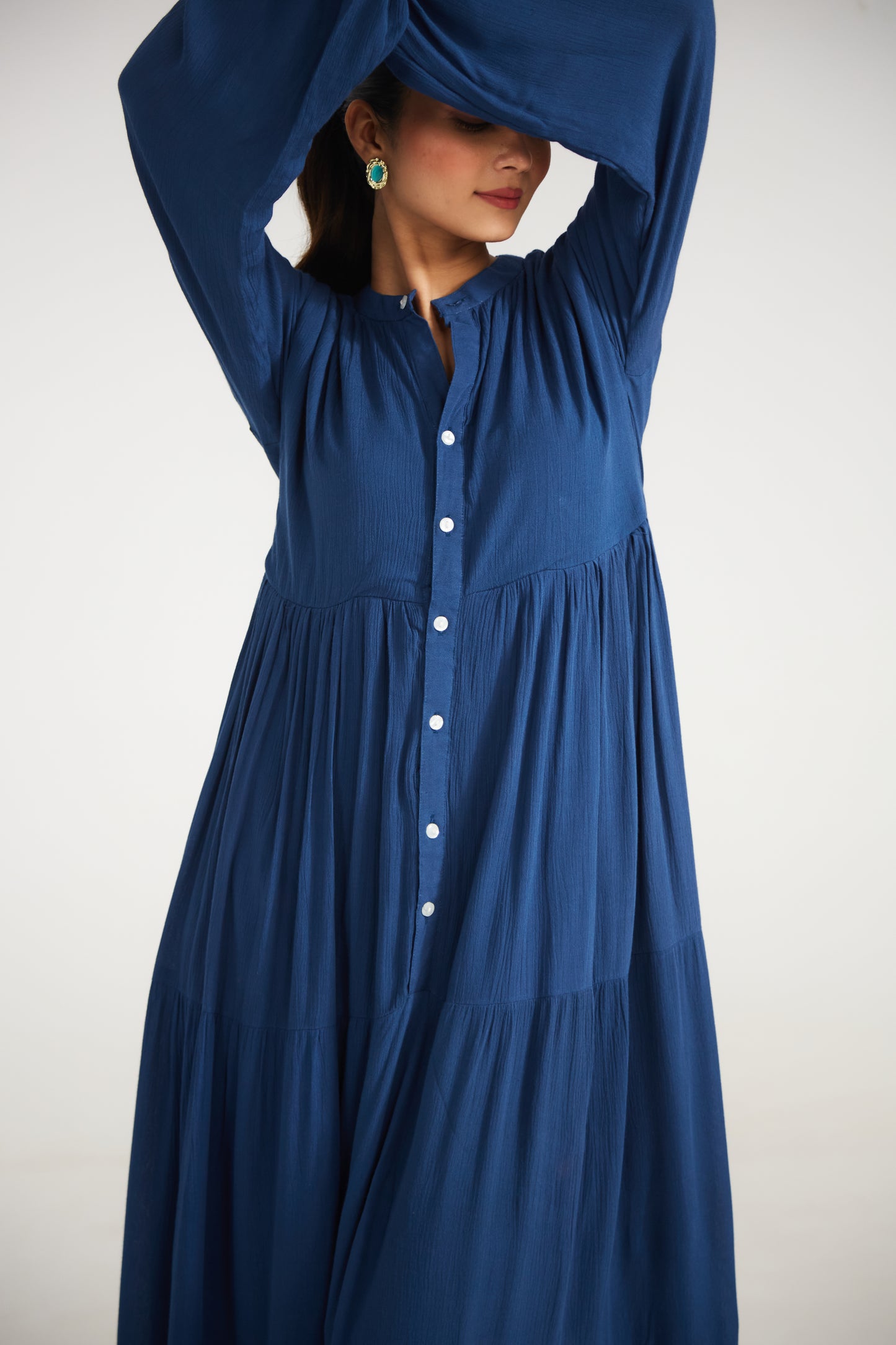 Indigo Blue Tiered Dress