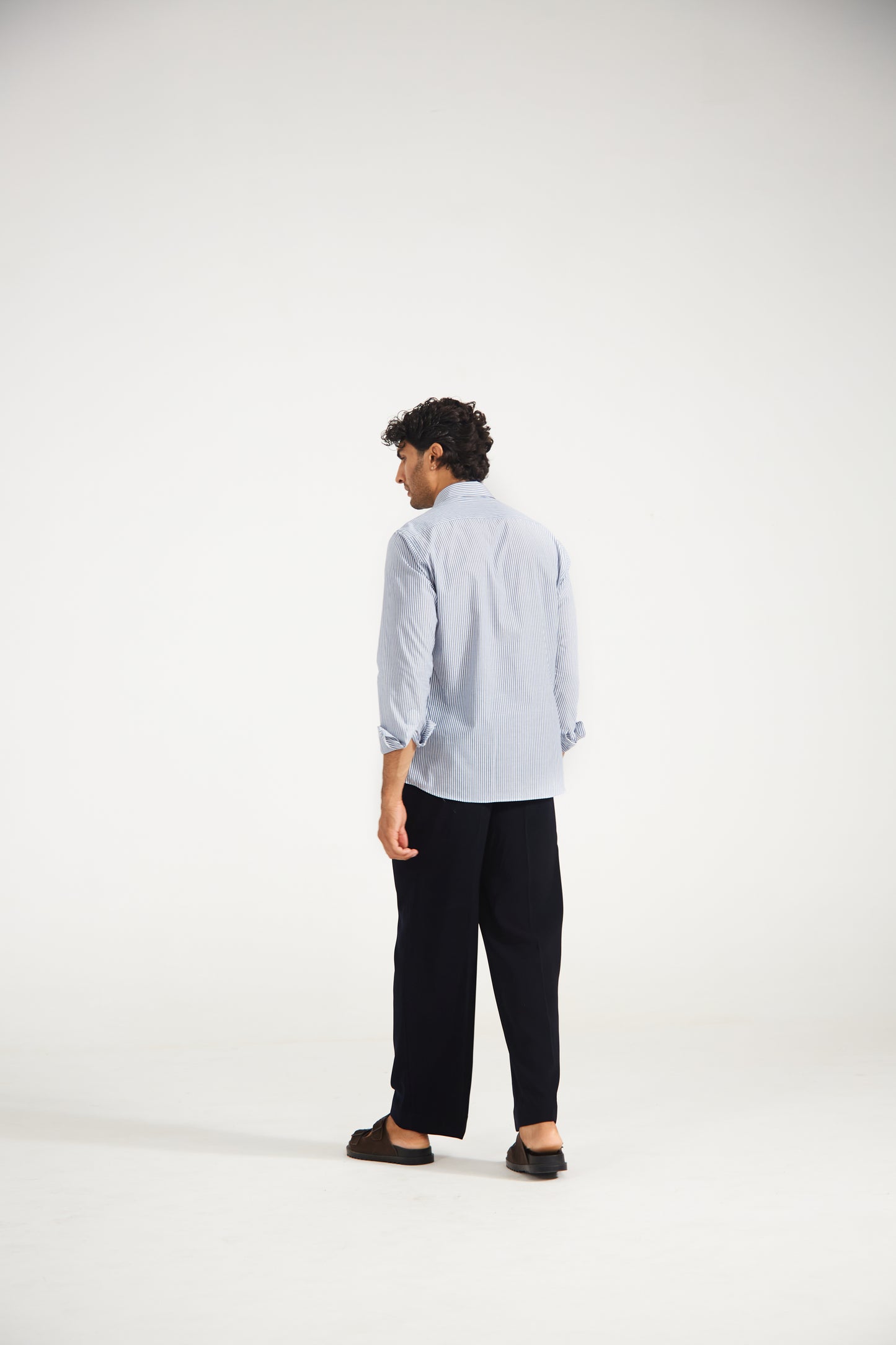 Blue Pinstripe Cotton Shirt