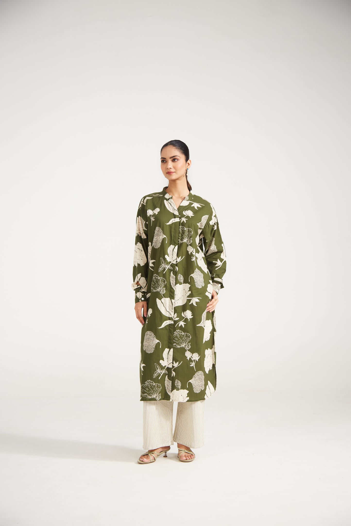 Olive Meadow Printed Tunic Set (Set of Two)