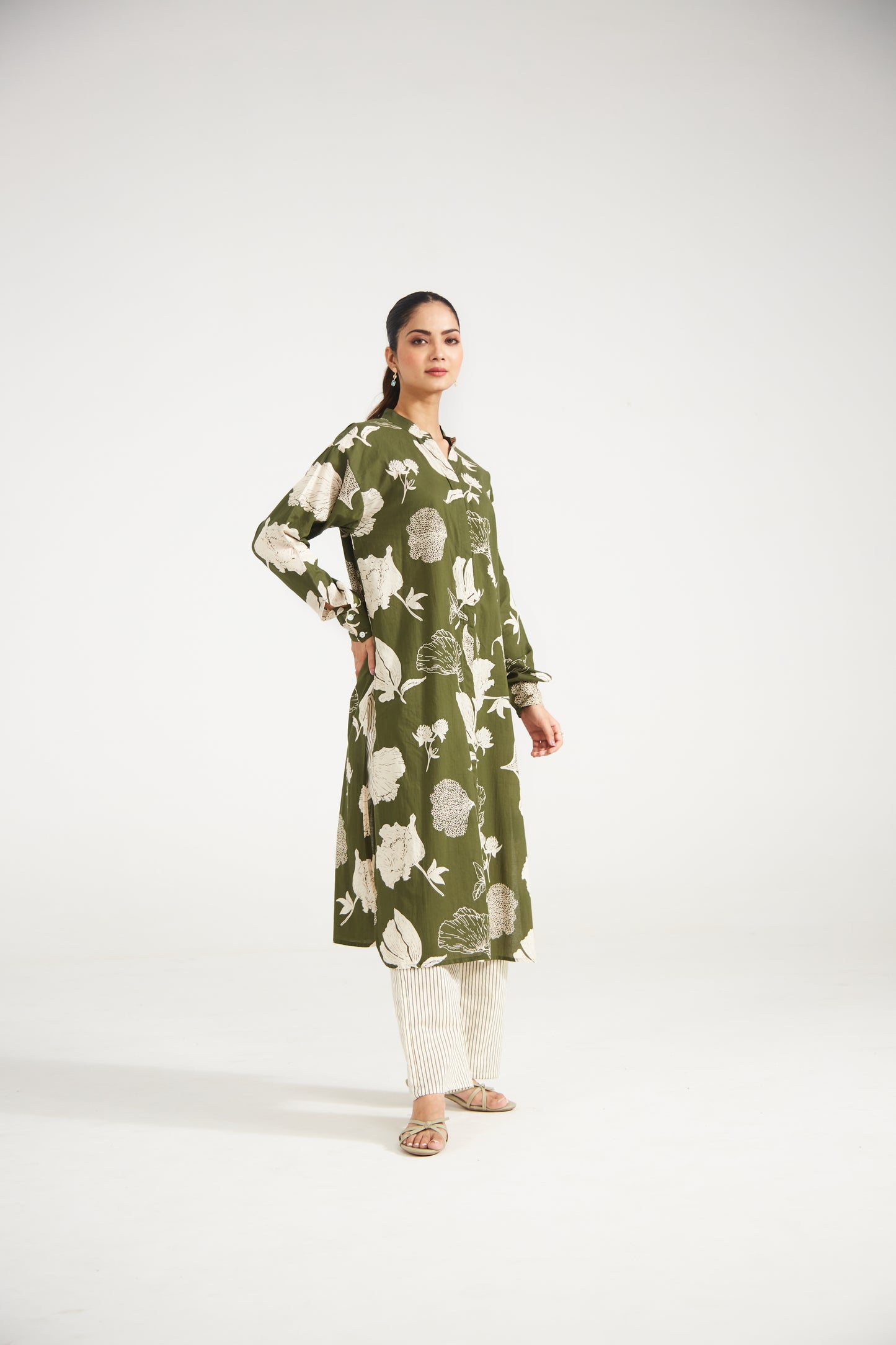 Olive Meadow Printed Tunic Set (Set of Two)