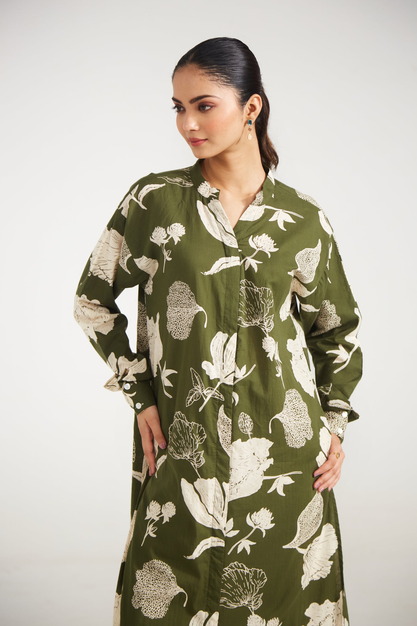 Olive Meadow Printed Tunic Set (Set of Two)