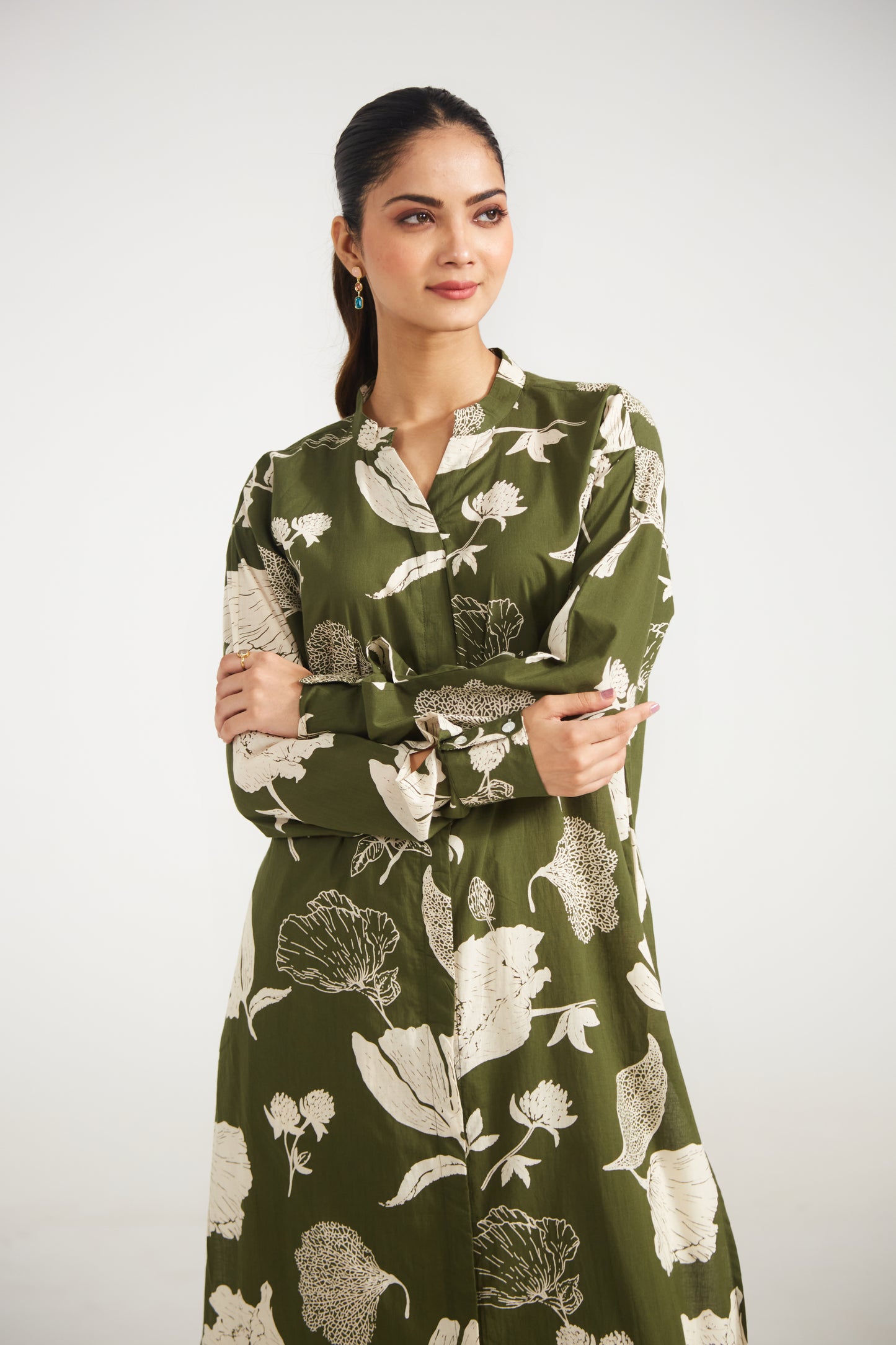 Olive Meadow Printed Tunic Set (Set of Two)