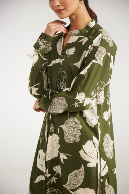 Olive Meadow Printed Tunic Set (Set of Two)