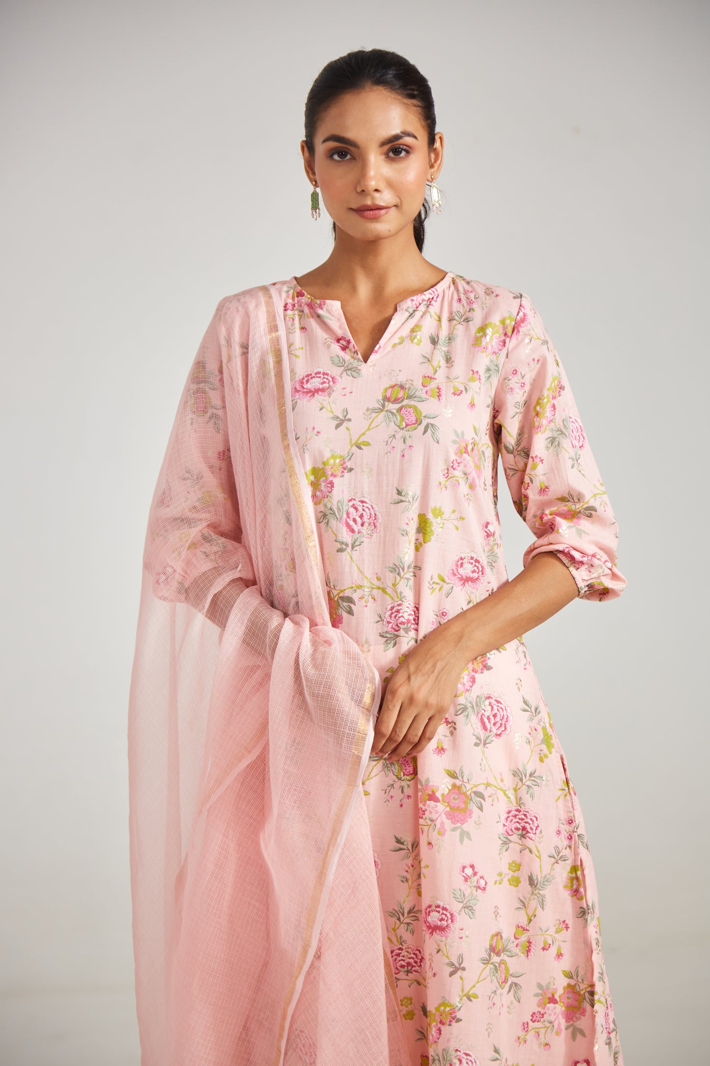 Blush Florsl Suit Set (Set Of Three)