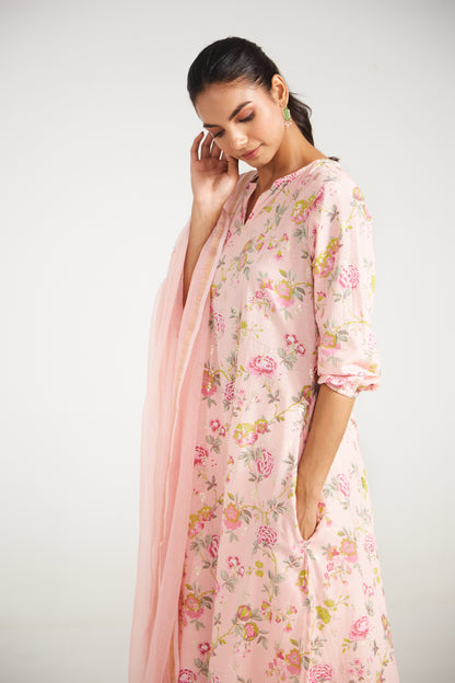 Blush Florsl Suit Set (Set Of Three)