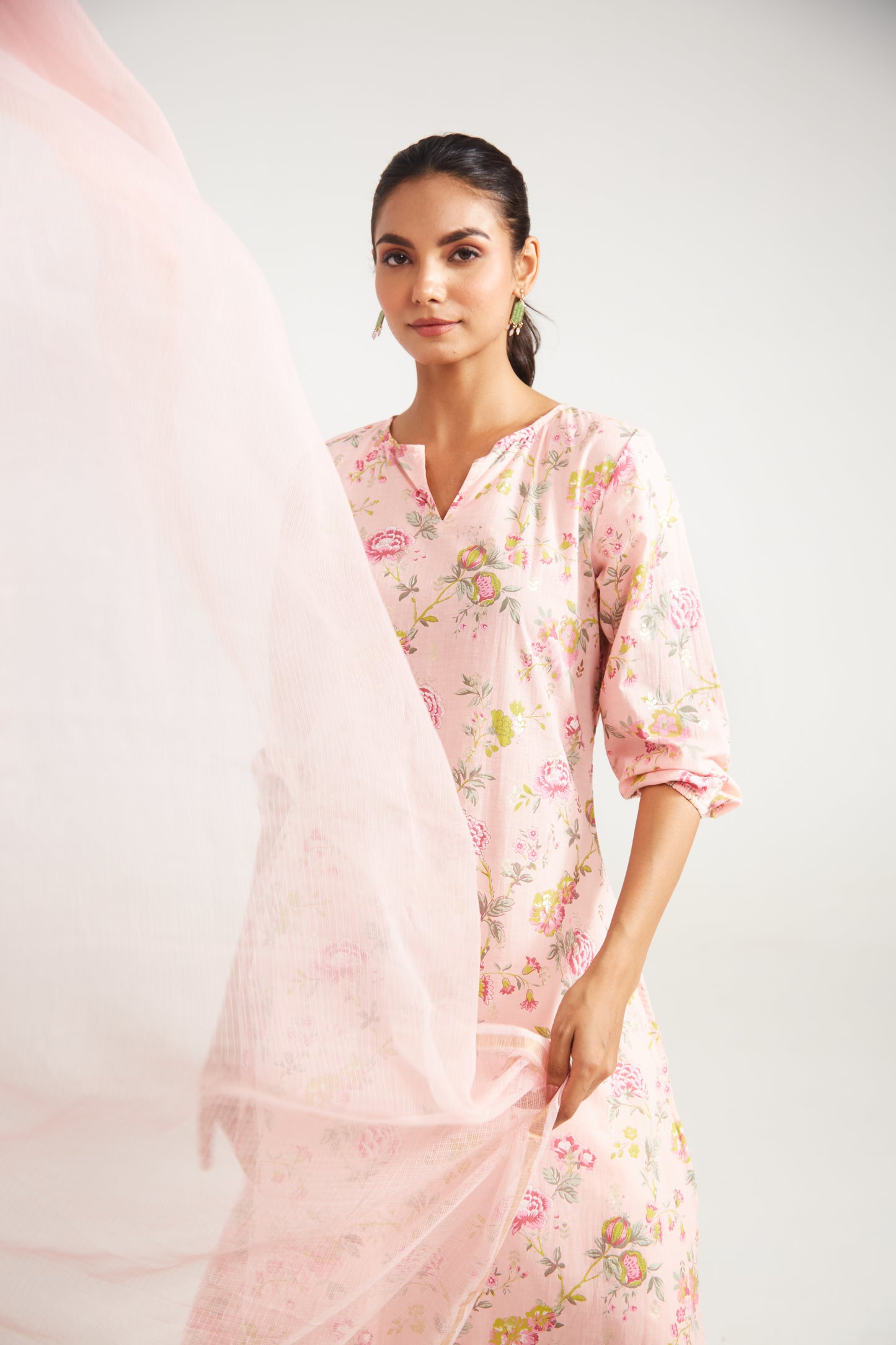 Blush Florsl Suit Set (Set Of Three)