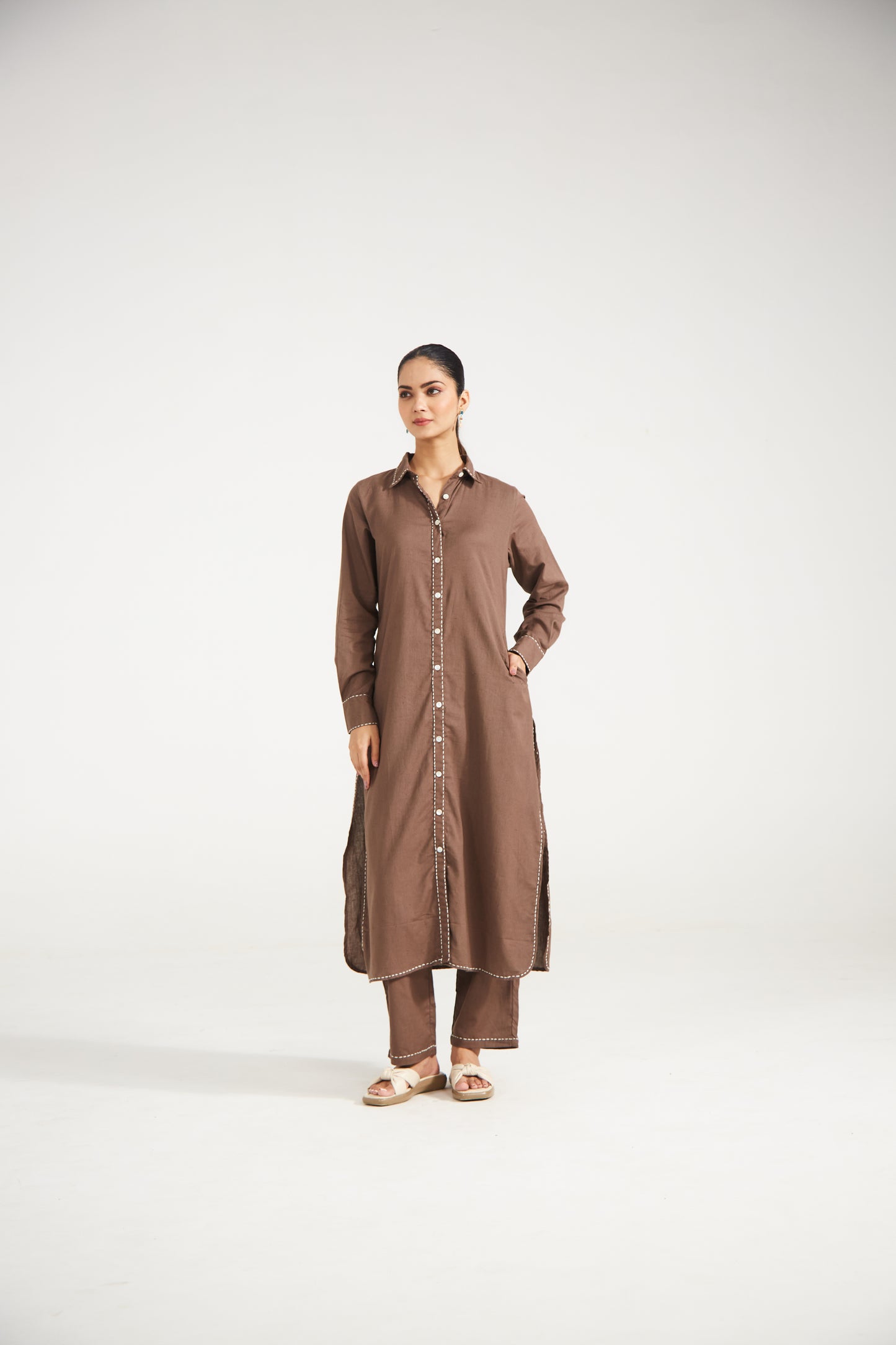 Cocoa Brown Co-ord Set (Set Of Two)