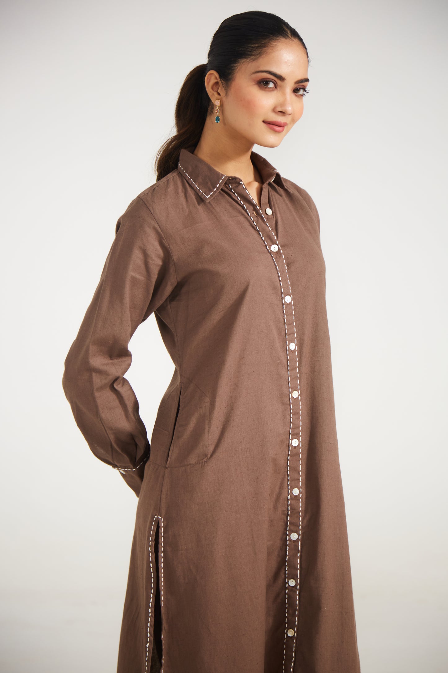 Cocoa Brown Co-ord Set (Set Of Two)