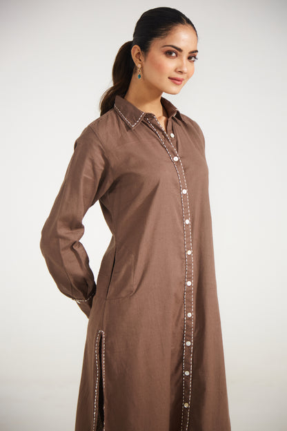 Cocoa Brown Co-ord Set (Set Of Two)