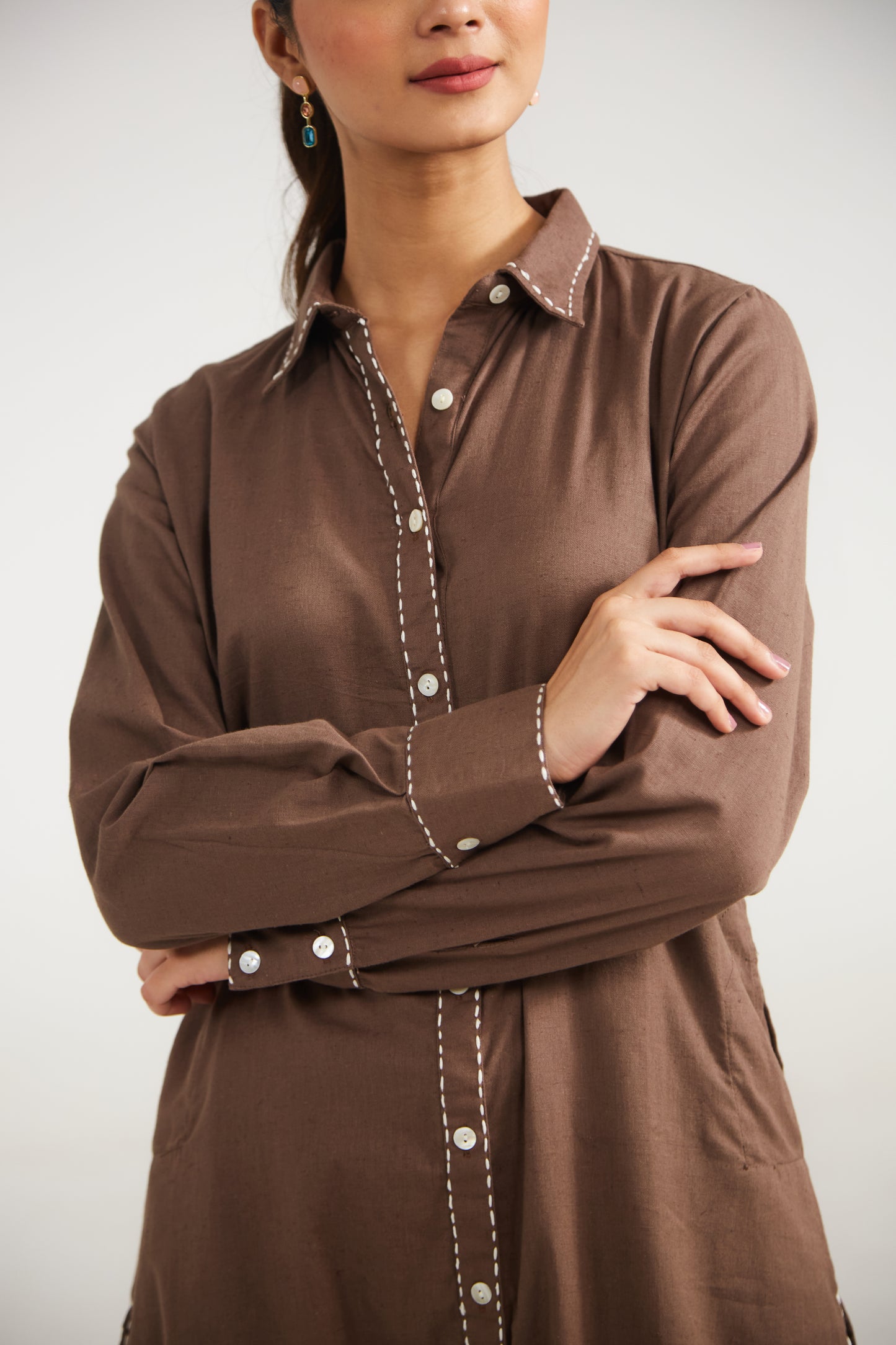 Cocoa Brown Co-ord Set (Set Of Two)