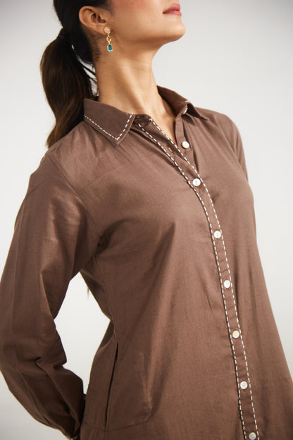 Cocoa Brown Co-ord Set (Set Of Two)