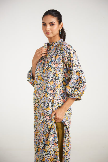 Autumn Bloom Floral Tunic Co-ord (Set Of Two)