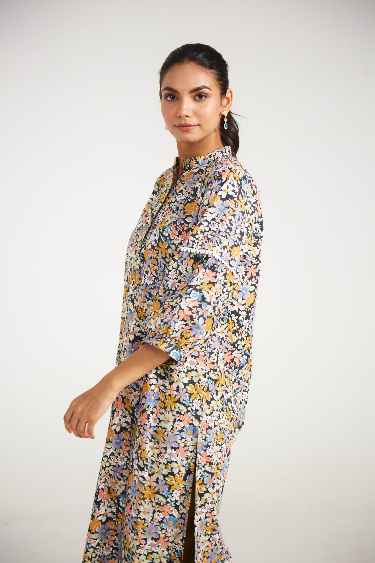 Autumn Bloom Floral Tunic Co-ord (Set Of Two)