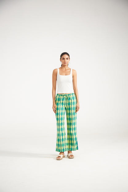 Lime & Teal Striped Pants