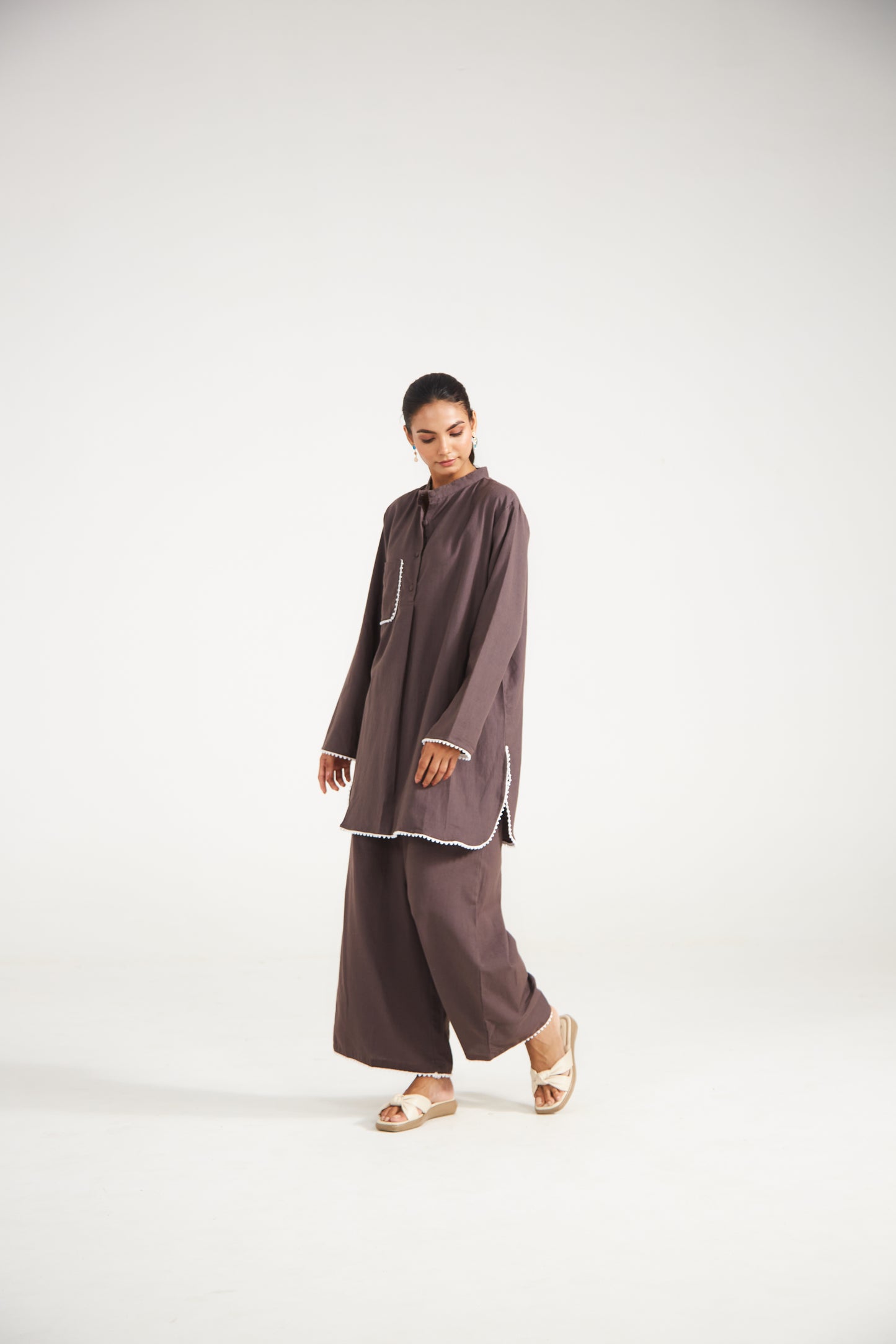 Mocha Brown Co-ord Set (Set Of Two)