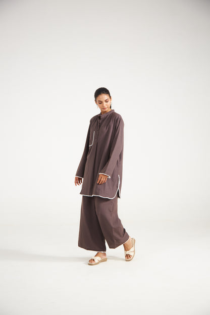 Mocha Brown Co-ord Set (Set Of Two)